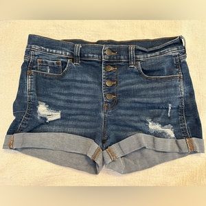 Old Navy Stretch Boyfriend Mid-Rise Denim Shorts Size 6